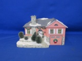 Dept 56 The Original Snow Village “Morning House” 10 ½”L x 7”W x 6 ½”H – Missing Light & 2 Trees