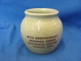 1972 USA Stoneware Jar – General Foods Technical Center – 3 1/8” T