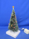 Dept 56 Village Accessories Lighted Town Tree – 6“L x 6“W x 14 ½”H – Tested & Works -