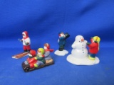 Dept 56 The Original Snow Village Accessories Set Of 4 “Snow Kids” -