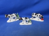 Dept 56 The Original Snow Village Set “A Herd Of Holiday Heifers” - Measurement In Description -