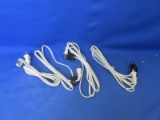 Lot Of 4 Light Cords (2) Used & (2) New – All Tested & Works – Please Consult Pictures -