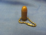 R A 45 Brass Bullet Keychain – 1 1/8” L