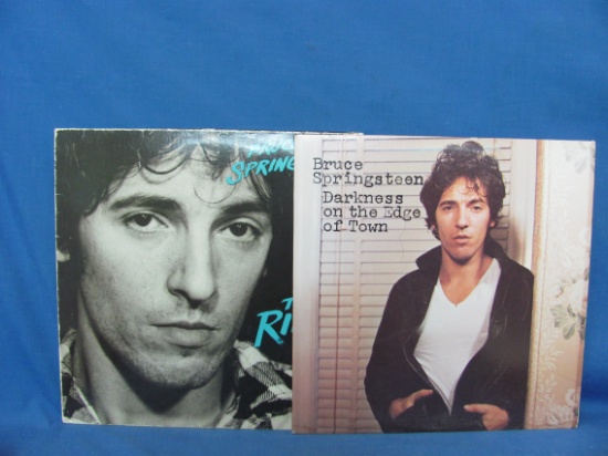 Bruce Springsteen Vinyl LP Records (2) – The River & Darkness on the Edge of Town