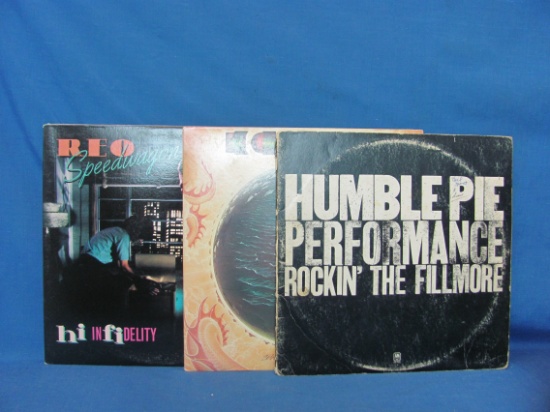 Vinyl LP Records (3) – REO Speedwagon – Kansas & Humble Pie