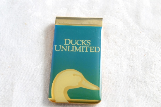 Brass Duck's Unlimited Money Clip with enamel design