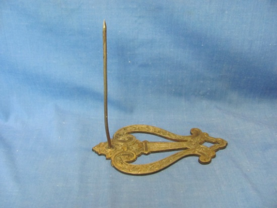 Cast Metal Victorian Receipt Holder – Wall or Standing – 5 7/8” Long