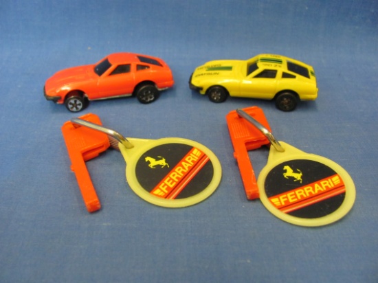 1980 Kidco Ferrari Key Toy Cars (2) – 2 1/2” Long