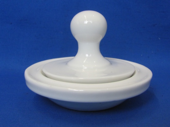 White Porcelain Mortar & Pestle – UFO or Mushroom Style – 4” in diameter – Made in Japan