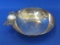 .900 Silver Bowl – 5” in diameter – Someone soldered a bow w faux pearl to it