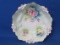 Unmarked RS Prussia Bowl – Embossed Floral – Pink & Yellow Roses – 10 1/2” in diameter