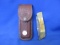 Case XX USA #59L SS Hunting Heritage Collection Folding Knife With Leather Sheath
