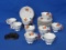 Set of Mini Cups & Saucers with Parrot Handles – Made in Japan – Saucers are 3 1/4”
