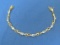 Gold over Sterling Silver Tennis Bracelet – Aquamarine or Blue Topaz – 7 1/2” long – 10.0 grams