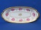 Tressemann & Vogt Limoges Porcelain Celery Dish – Pink Roses – Circa 1910 – 13 5/8” long