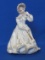 Lefton Porcelain Figurine – Lady in White with Gold Accents – 7 1/4” tall