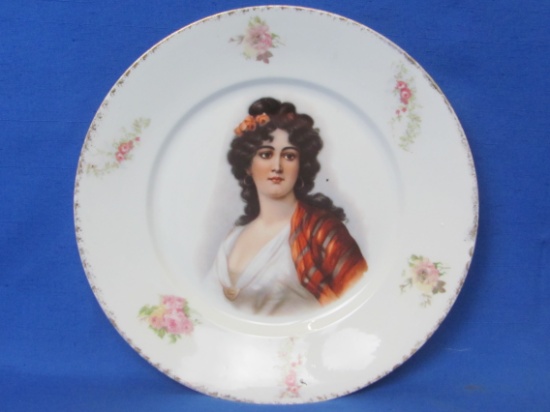 Vintage Rosenthal Porcelain Plate – Transfer of Woman with Dark Hair – Made in Kronach, Germany