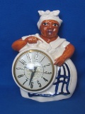 1947 Red Wing Pottery/Mursen Mammy Clock – 10” tall – Electric, Works fine