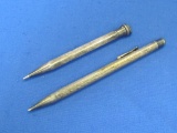 2 Silver Plated Mechanical Pencils: Wahl-Eversharp & Conklin with Patent Date of 1920