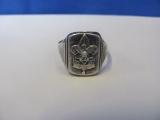 Sterling Silver Boy Scout Ring – 6.1 Grams