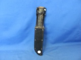 Camillus K-Bar Fighting Combat Knife With Leather Sheath