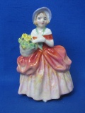 Royal Doulton “Cissie” Porcelain Figurine – HN 1809970 – Girl with Flowers – 5” tall