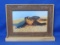 Barn Wood Frame w Tray Front – Put your Vacation pic here & treasures in tray – 14” x 10” x 3 1/4”