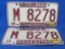 Pair of Minnesota 1964 License Plates – M 8278