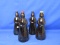 Lot Of 4 Vintage Aunt Jemima Syrup Bottles 10”H (2 With Lids) -