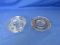 Mixed Lot Of 2 Glass Poultry Feeder Bases -