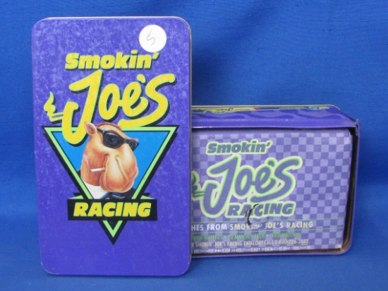 1994 Smokin' Joe's Racing Tin with Sealed Pack of 50 Book Matches – Cigarette Advertising