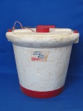 Styrofoam Minnow or Bait Bucket – Red Trim – Made in Nebraska