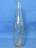 1940s Pepsi Cola Glass Bottle – Embossed Design – 9 1/2” tall