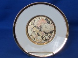 The Art of Chokin Plate – Made in Japan – 7 3/4” in diameter – Comes with Metal Plate Stand