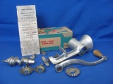 Universal Number 2 Food/Meat Chopper in Original Box with Paper