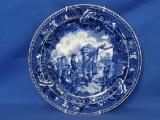Blue & White Plate by Wedgwood “The Capture of Vincennes” - Made for the DAR – 9 1/4”