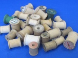 Lot of Wood Thread spools for Crafts