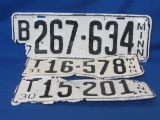 3 Repainted Vintage Minnesota License Plates – 1930 & 31 and ?