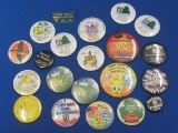 Mixed Lot of Pinbacks: Pine Island Cheese Festival – Beer Related – Sturgis – Veterans