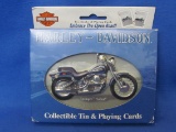 Harley-Davidson Collectible Tin & Playing Cards – 2 Sealed Decks – In original box