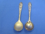 2 Mickey Mouse Silverplate Spoons by Barnford – 5 1/2” long – Vintage 1930s?