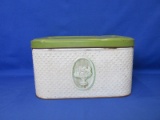 Vintage Bread Box Tin With A Hinged Top Marked Weibro On Bottom 14”L x 10”W x 7 ½”H -