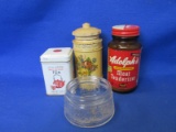 Mixed Lot Of 4 Small Tins & Jars - Please Consult Pictures For Assortment & Sizes