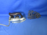 Mixed Lot Of 2 – K&M “Heated Up When Tested” (Rust On Bottom) – Cast Iron Colt Trivet 6¾”Lx4½”