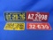 1950's Wheaties Cereal Premium Miniature Bicycle License Plates (4)
