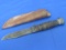 Fixed Blade Knife marked “U.S.N. Mark 1 – RH 35” by Pal – Made in USA – Leather Sheath