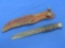 Fixed Blade Knife w Leather Sheath – Made in Germany – Marked but can't make it out