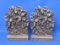 Syroco Wood Bookends – Acorns & Leaves – 6 1/2” tall