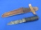 Fixed Blade Knife with Leather Sheath “Case's Tested XX” - 8” total length