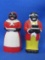 Plastic Aunt Jemima & Uncle Mose Salt & Pepper Shakers – 3 1/2” tall – by F&F Mold & Die